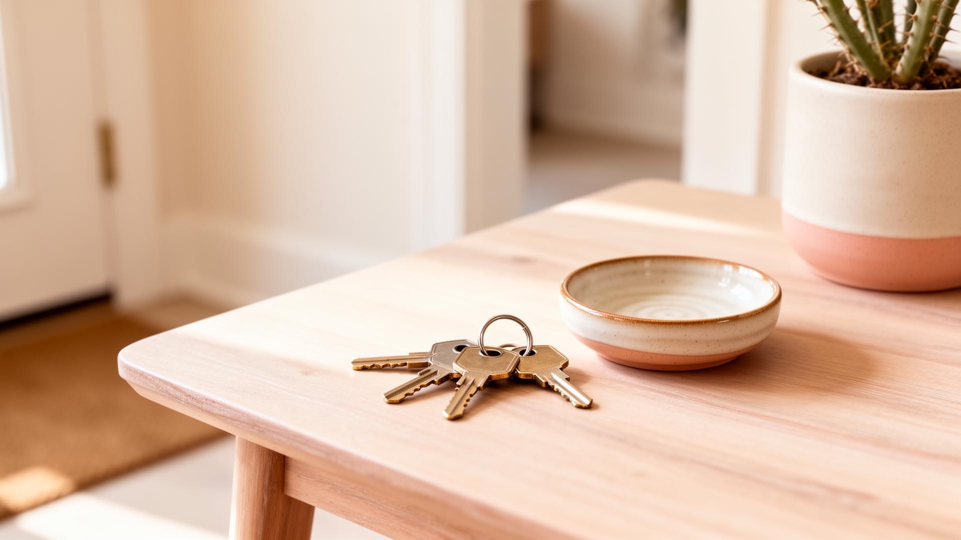 Keys being handed over at closing