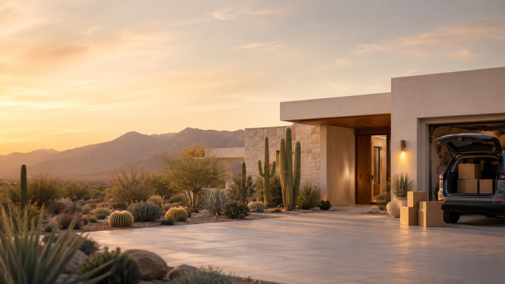 Arizona East Valley landscape at sunset