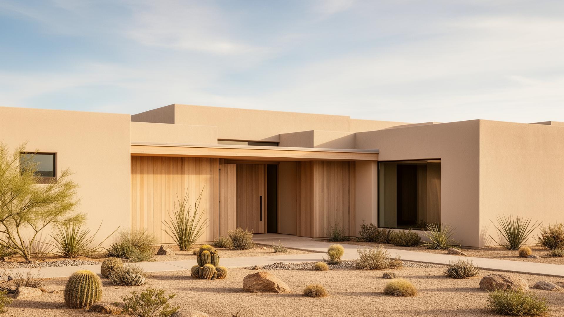 Aerial view of new construction homes in a San Tan Valley Arizona desert community