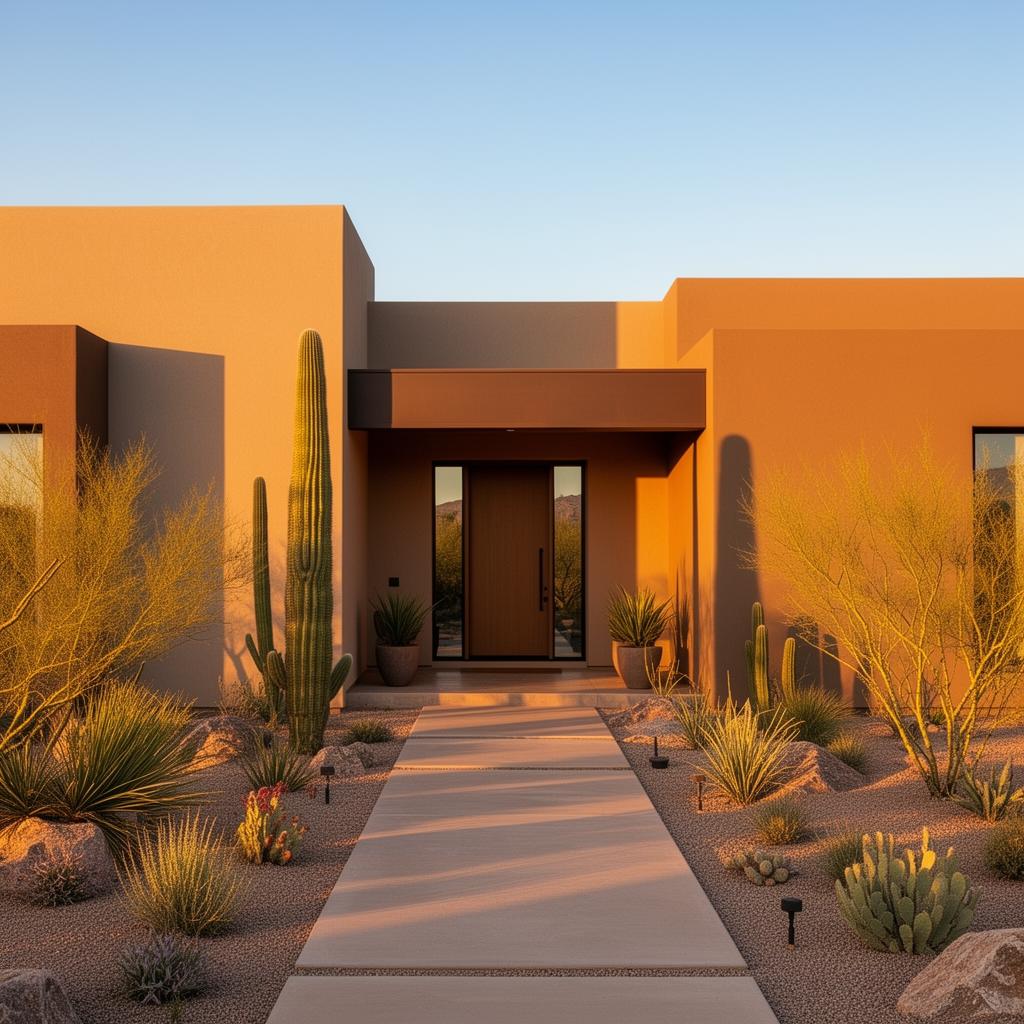 Arizona East Valley home exterior at golden hour